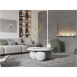 Pemberly Row Round Coffee Table Small In Light Grey Concrete