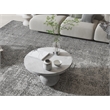 Pemberly Row Round Coffee Table Small In Light Grey Concrete