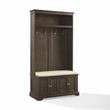 Pemberley Row Engineered Wood Coffee Hall Tree Rectangular Cushioned Bench