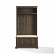 Pemberley Row Engineered Wood Coffee Hall Tree Rectangular Cushioned Bench