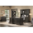 Pemberly Row Wood Office Lateral File Storage with File Drawer in Dark Brown