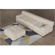 Pemberly Row Flexible Combination Velvet Modular Sectional in Cream
