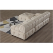Pemberly Row Flexible Combination Velvet Modular Sectional in Cream
