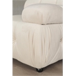Pemberly Row Flexible Combination Velvet Modular Sectional in Cream