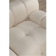 Pemberly Row Flexible Combination Velvet Modular Sectional in Cream