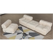 Pemberly Row Flexible Combination Velvet Modular Sectional in Cream