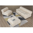 Pemberly Row Flexible Combination Velvet Modular Sectional in Cream