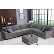 Pemberly Row Fabric Flexible Combination Module Reversible Sectional Sofa