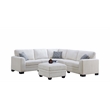 Pemberly Row 6 PCS Corduroy Flexible Combination Sectional Sofa in Cream