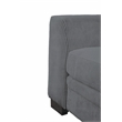 Pemberly Row 6 PCS Corduroy Flexible Combination Sectional Sofa in Dark Gray
