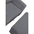 Pemberly Row 7 PCS Corduroy Flexible Combination Sectional Sofa in Dark Gray