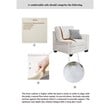 Pemberly Row 7 PCS Corduroy Flexible Combination Sectional Sofa in Cream