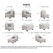 Pemberly Row 9 PCS Corduroy Flexible Combination Sectional Sofa in Cream