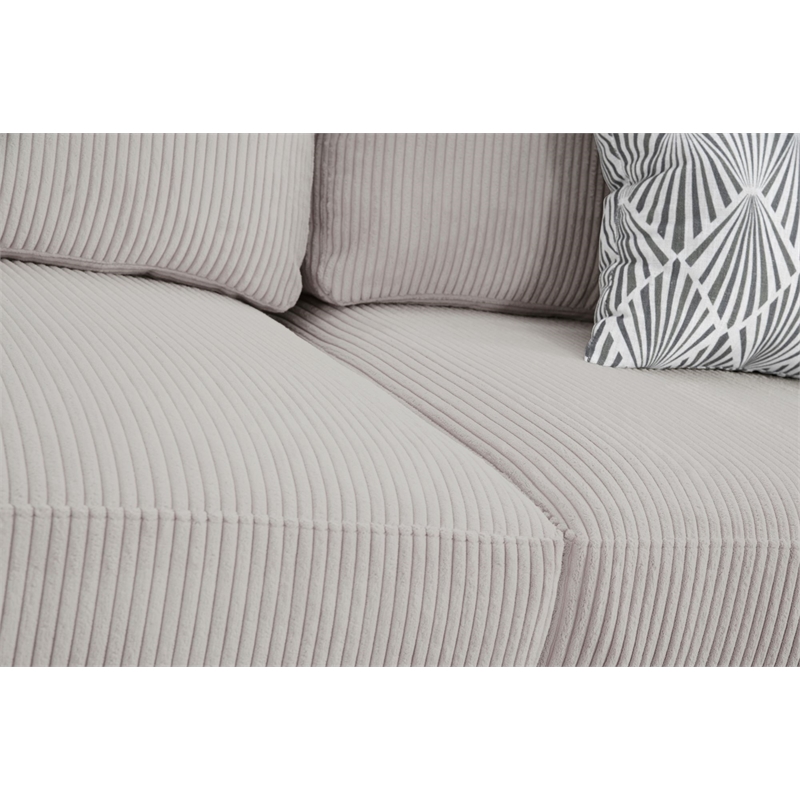 Pemberly Row 13PCS Corduroy Flexible Combination Sectional Sofa in Cream