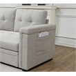 Pemberly Row Storage Reversible Conversible Sectional Sofa Sleeper in Gray