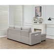 Pemberly Row Storage Reversible Conversible Sectional Sofa Sleeper in Gray