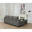 Pemberly Row Storage Reversible Conversible Sectional Sofa Sleeper in Dark Gray