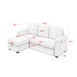 Pemberly Row Storage Reversible Conversible Sectional Sofa Sleeper in Dark Gray