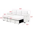 Pemberly Row Storage Reversible Conversible Sectional Sofa Sleeper in Dark Gray