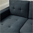 Pemberly Row Storage Reversible Conversible Sectional Sofa Sleeper in Charcoal