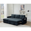 Pemberly Row Storage Reversible Conversible Sectional Sofa Sleeper in Charcoal