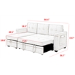 Pemberly Row Storage Reversible Conversible Sectional Sofa Sleeper in Charcoal