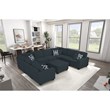Pemberly Row Flexible Combination Modular Sectional Sofa in Charcoal