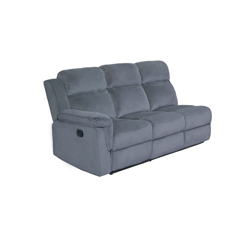 Pemberly Row Recliner Storage Upholstery Sectional Sofa Couch in Gray