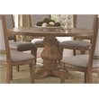 Pemberly Row Traditional Round Pedestal Wood Dining Table in Natural