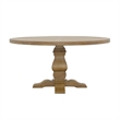 Pemberly Row Traditional Round Pedestal Wood Dining Table in Natural