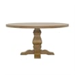 Pemberly Row Traditional Round Pedestal Wood Dining Table in Natural