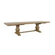 Pemberly Row Extendable Double Pedestal Wood Dining Table in Natural