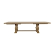 Pemberly Row Extendable Double Pedestal Wood Dining Table in Natural