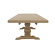 Pemberly Row Extendable Double Pedestal Wood Dining Table in Natural