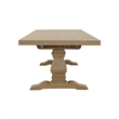 Pemberly Row Extendable Double Pedestal Wood Dining Table in Natural