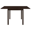 Pemberly Row Transitional Wood Dining Table with Drop Leaf in Cappuccino
