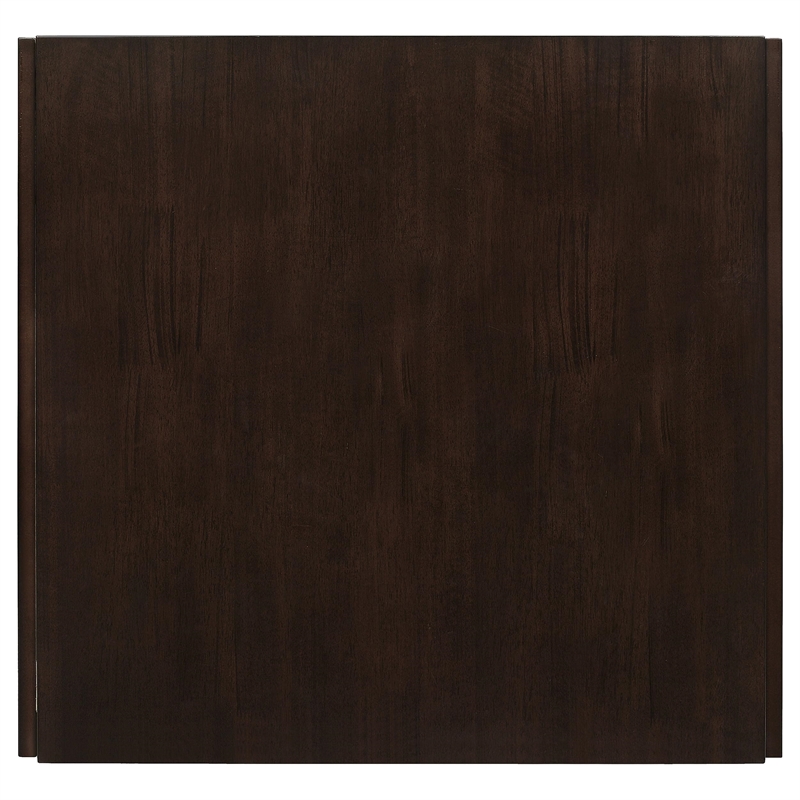 Pemberly Row Transitional Wood Dining Table with Drop Leaf in Cappuccino