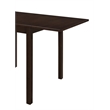 Pemberly Row Transitional Wood Dining Table with Drop Leaf in Cappuccino