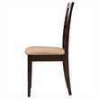 Pemberly Row Transitional Lattice Back Wood Dining Chairs in Cappuccino