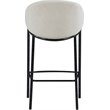 Pemberly Row Modern Fabric Bar Stools with Sloped Arm in Beige