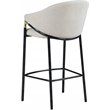 Pemberly Row Modern Fabric Bar Stools with Sloped Arm in Beige