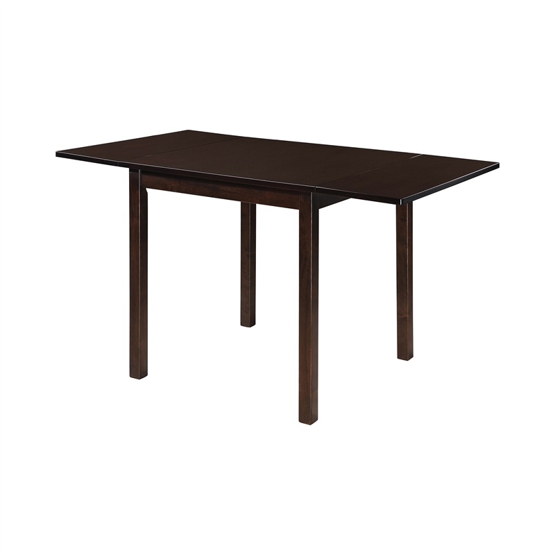 Pemberly Row 3-piece Drop Leaf Wood Dining Set Cappuccino and Tan