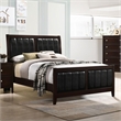 Pemberly Row Upholstered Faux Leather Full Panel Bed in Black