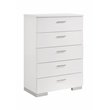 Pemberly Row Modern 6-piece Queen Wood Bedroom Set in Glossy White