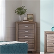 Pemberly Row 5-piece Eastern King Wood Bedroom Set Washed Taupe