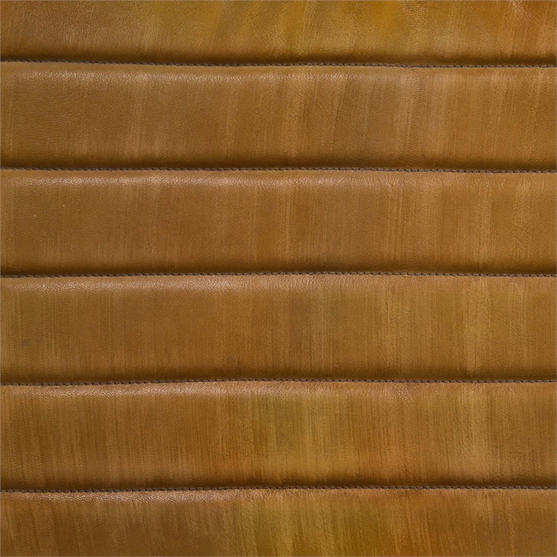 Pemberly Row Leather Upholstered Counter Height Stools Camel