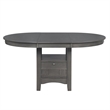 Pemberly Row Transitional Wood Dining Table with Storage Medium Gray