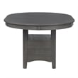 Pemberly Row Transitional Wood Dining Table with Storage Medium Gray