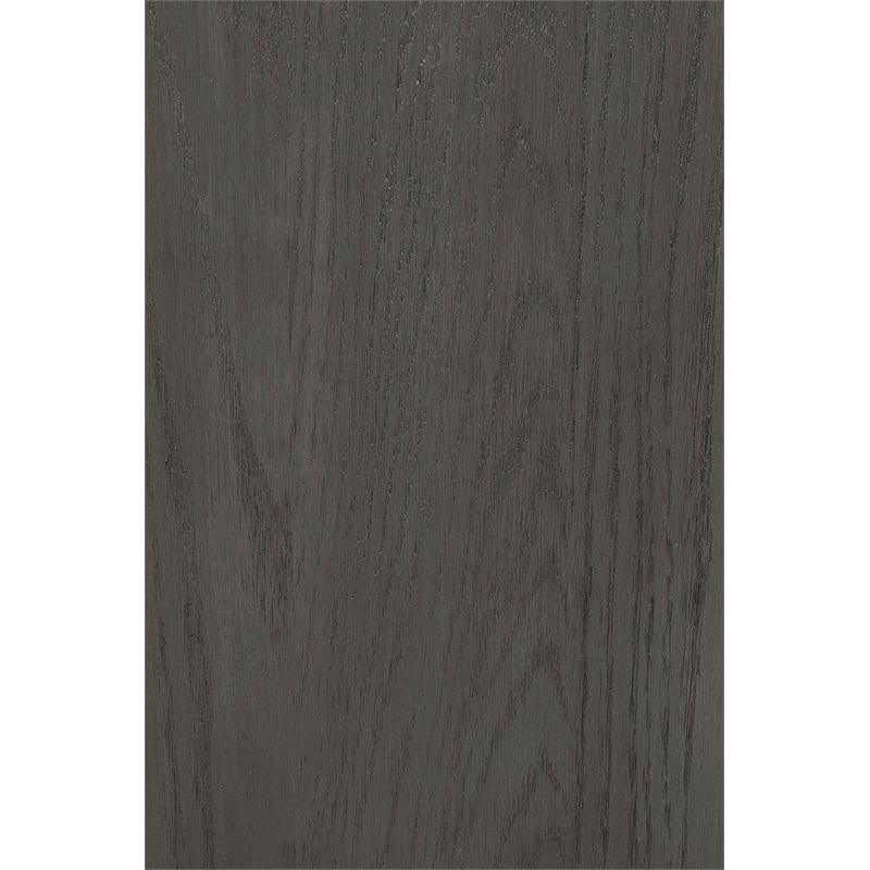 Pemberly Row Transitional Wood Dining Table with Storage Medium Gray