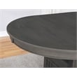 Pemberly Row Transitional Wood Dining Table with Storage Medium Gray